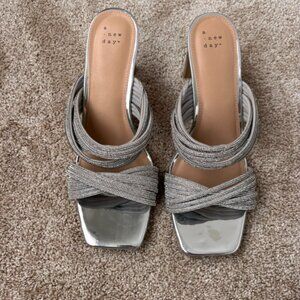 Women's Tammy Rhinestone Heels - A New Day Size 10